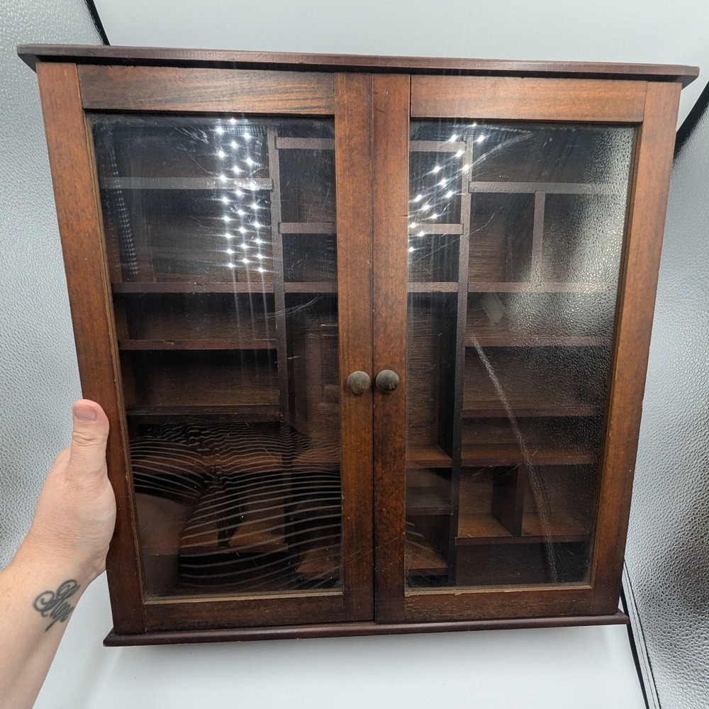 Vintage Sears Roebuck 1976 Japan Curio Cabinet Shadow Box Display Case 16.5x17"